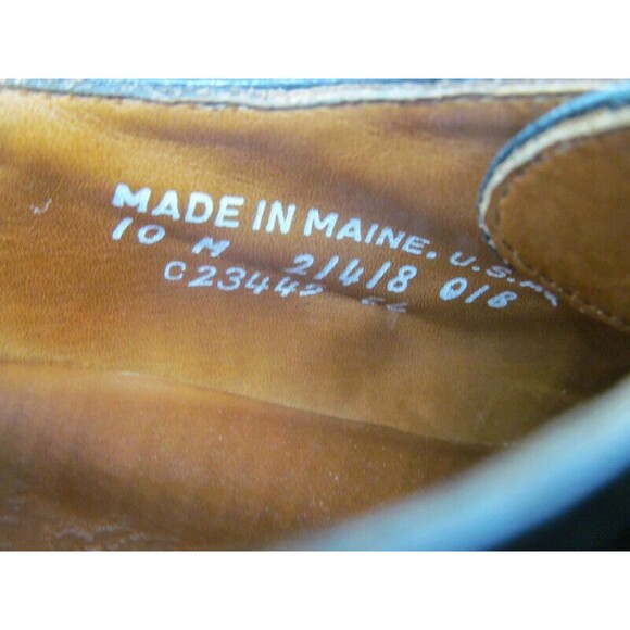 Cole Haan  Black Italian Calfskin Wingtip Derbys Size US 10 M   Made In USA - Picture 4 of 11